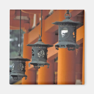 Lanterns, die vom Heian-jingu-Schrein hängen, Magnet