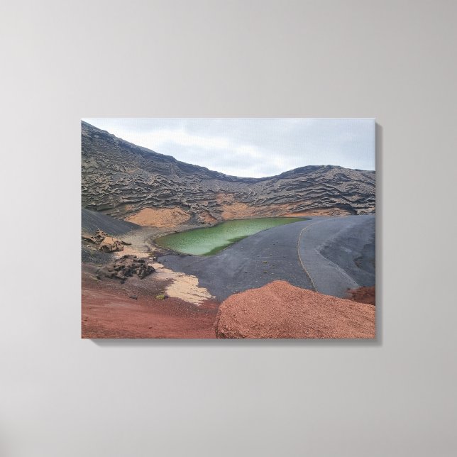 Lanzarote El Golfo Ansicht Leinwand (Vorderseite)