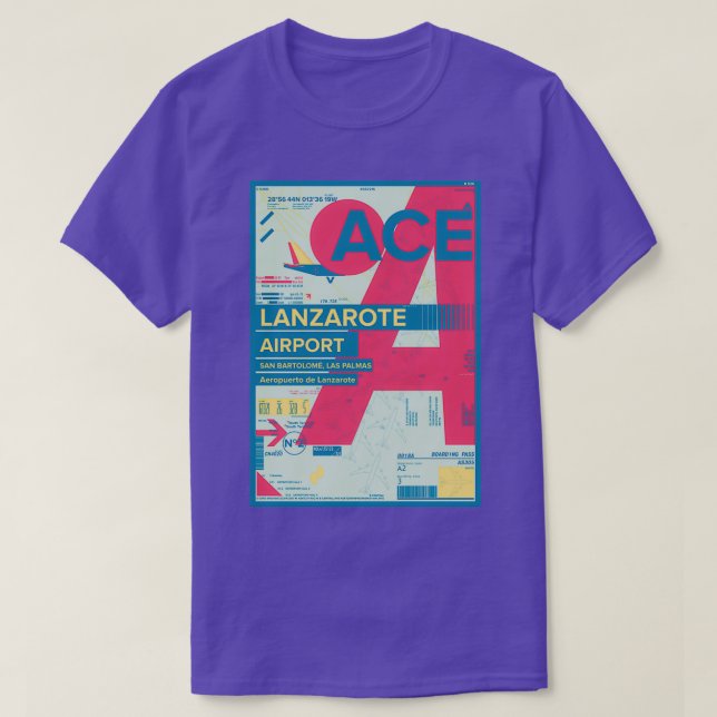 Lanzarote Kanarische Inseln Spanien Flughafen Reis T-Shirt (Design vorne)