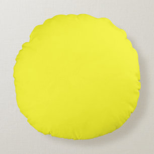 Lanzarote Lemon Acid Neon Yellow Tropical Romance Rundes Kissen
