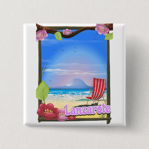 Lanzarote Reiseplakat Button