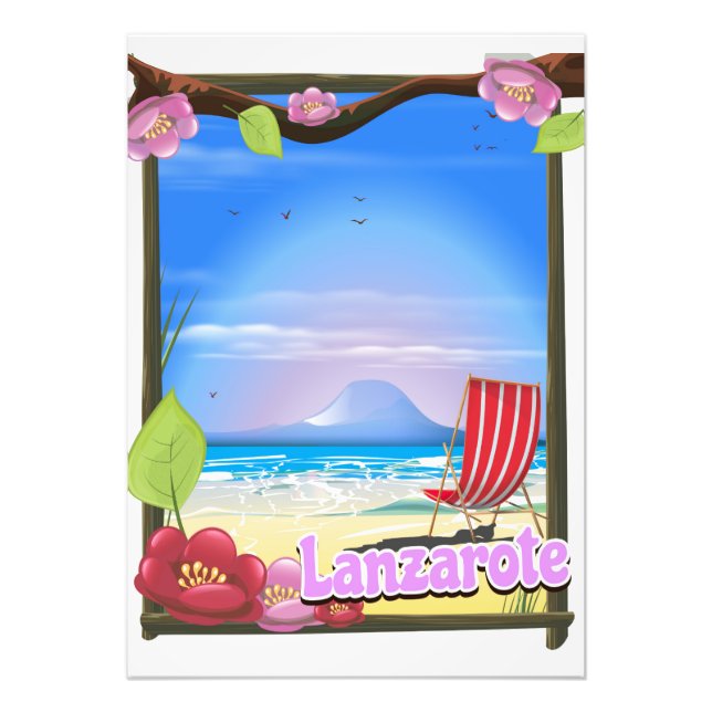 Lanzarote Reiseplakat Fotodruck (Vorne)