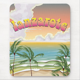 Lanzarote-Strand-Reiseplakat Mousepad