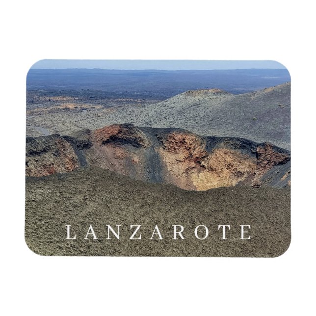 Lanzarote Vulkankankrater Kühlschrankmagnet Magnet (Horizontal)