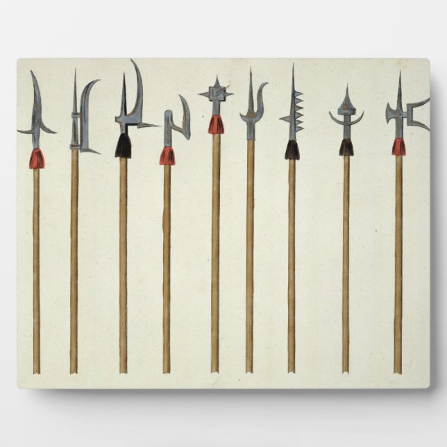 Lanzen, Speere, Halbeds und Partisanen, Teller für Fotoplatte (Vorderseite)