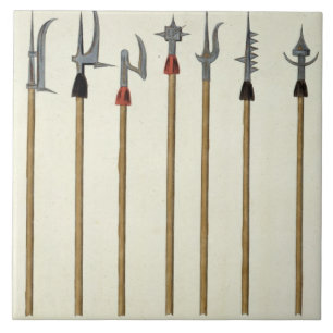 Lanzen, Stangen, Halberds und partisanes, Platte Fliese