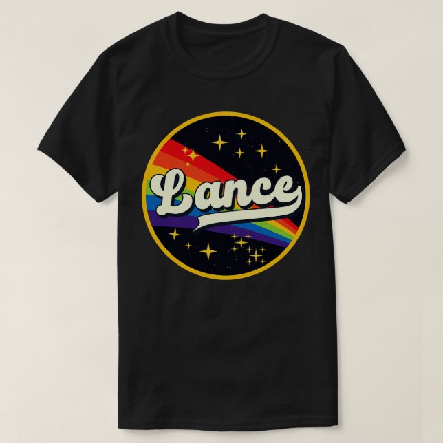 Lanzenbogen im Vintagen Weltraumstil T-Shirt (Design vorne)