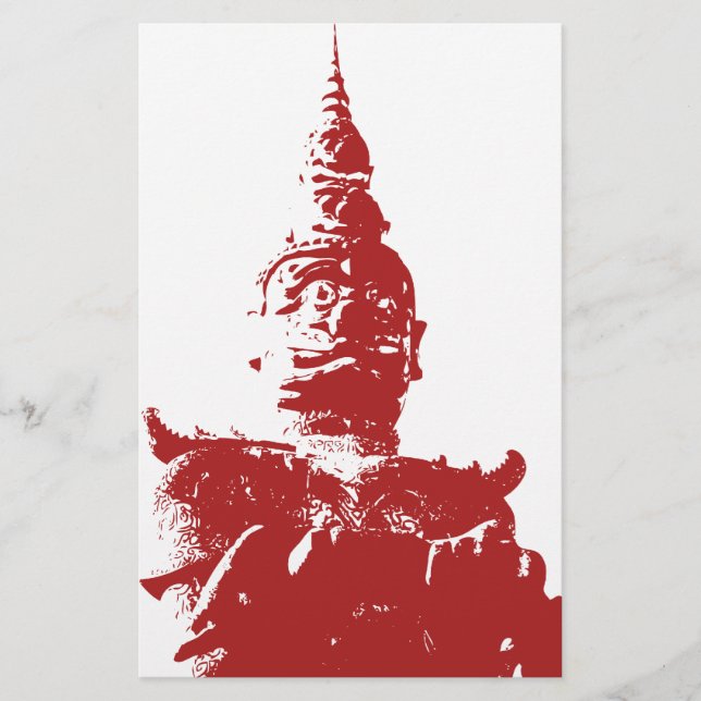 Lao Giant Guardian .. Buddha Park, Vientiane, Laos Briefpapier (Vorderseite)