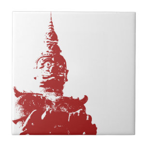 Lao Giant Guardian .. Buddha Park, Vientiane, Laos Fliese