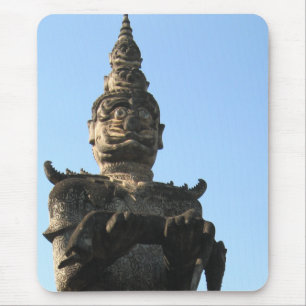 Lao Giant Guardian .. Buddha Park, Vientiane, Laos Mousepad