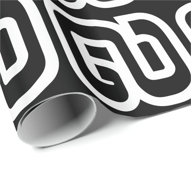 Lao / Laos Number Nine / 9 / ໙ (Kao/Gao) Laotian Geschenkpapier (Rolleneckpunkt)