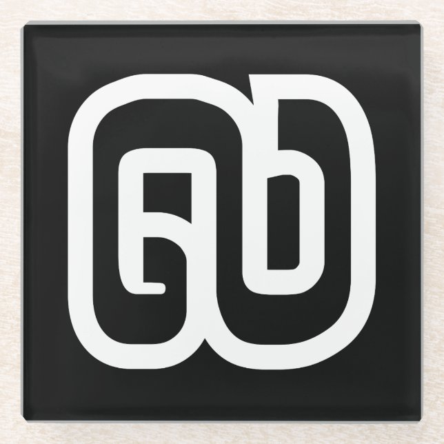 Lao / Laos Number Nine / 9 / ໙ (Kao/Gao) Laotian Glasuntersetzer (Vorderseite)