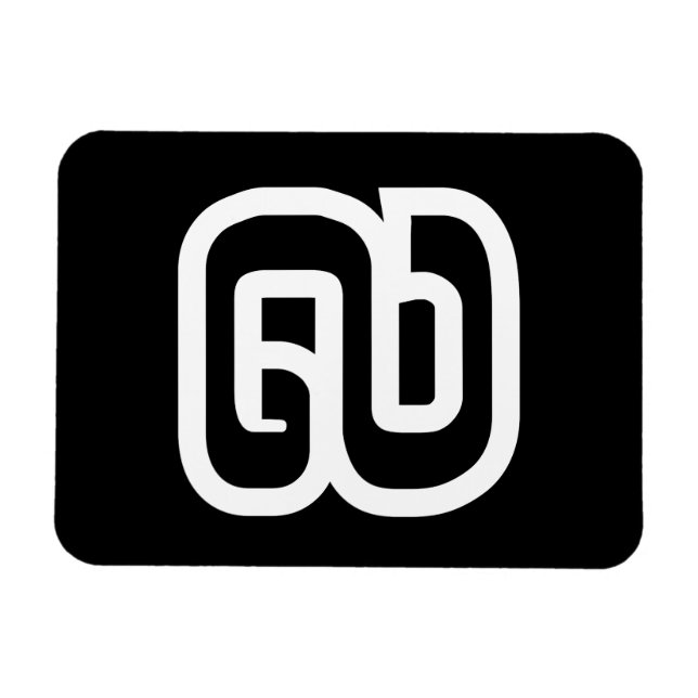 Lao / Laos Number Nine / 9 / ໙ (Kao/Gao) Laotian Magnet (Horizontal)