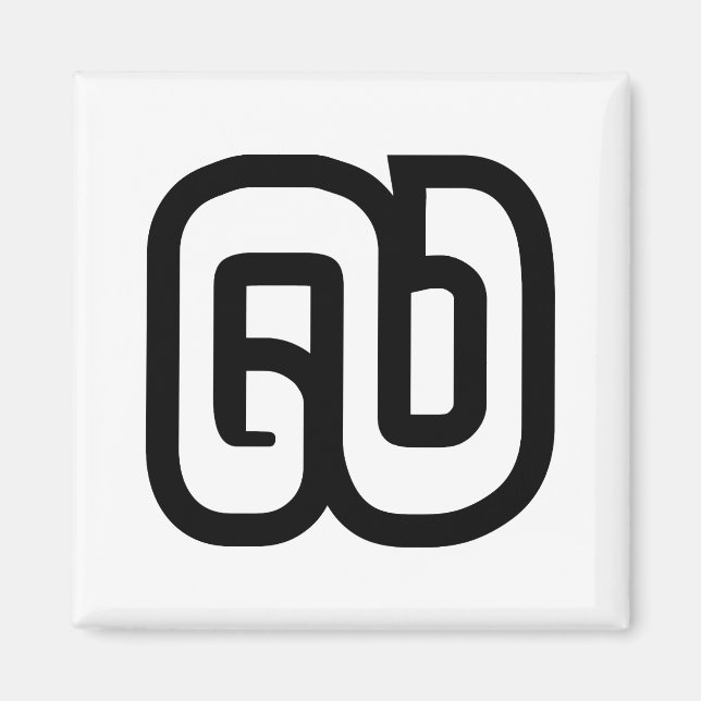 Lao / Laos Number Nine / 9 / ໙ (Kao/Gao) Laotian Magnet (Vorne)