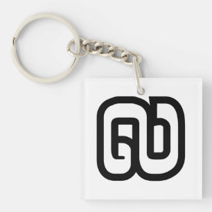 Lao / Laos Number Nine / 9 / ໙ (Kao/Gao) Laotian Schlüsselanhänger