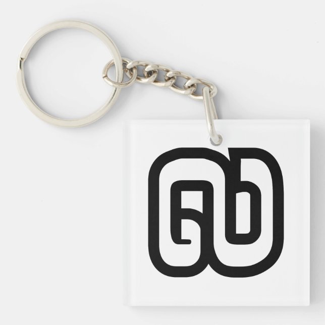 Lao / Laos Number Nine / 9 / ໙ (Kao/Gao) Laotian Schlüsselanhänger (Vorderseite)