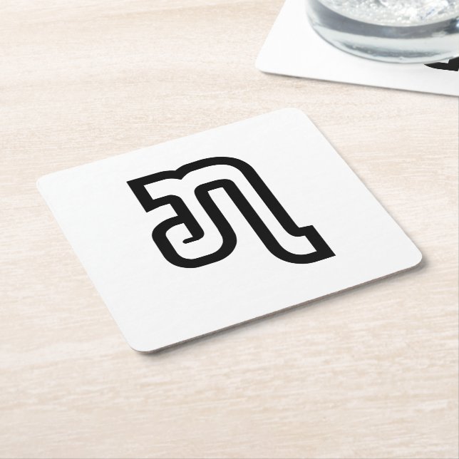 Lao / Laos Number Sieben / 7 / ໗ (Jet/Chet) Laotia Rechteckiger Pappuntersetzer (angewinkelt)