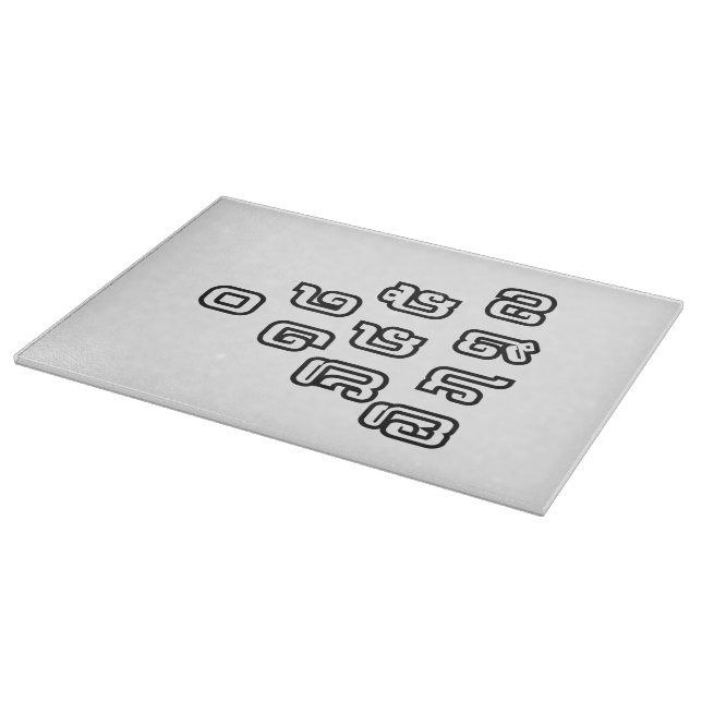 Lao / Laos Numbers Pyramid Laotian Sprachskript Schneidebrett (Ecke)