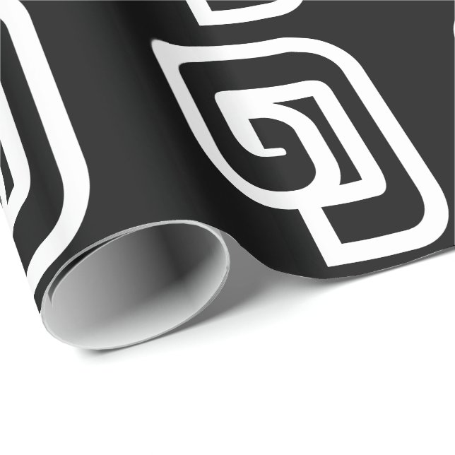 Lao / Laos Nummer 1 / 1 / ໑ (Nung/Nueng) Laotian Geschenkpapier (Rolleneckpunkt)