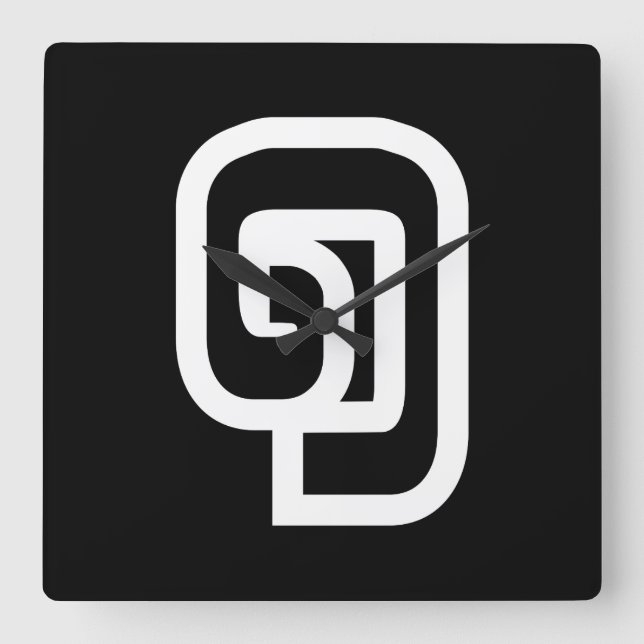 Lao / Laos Nummer 1 / 1 / ໑ (Nung/Nueng) Laotian Quadratische Wanduhr (Vorderseite)