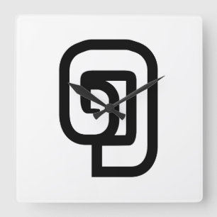 Lao / Laos Nummer 1 / 1 / ໑ (Nung/Nueng) Laotian Quadratische Wanduhr