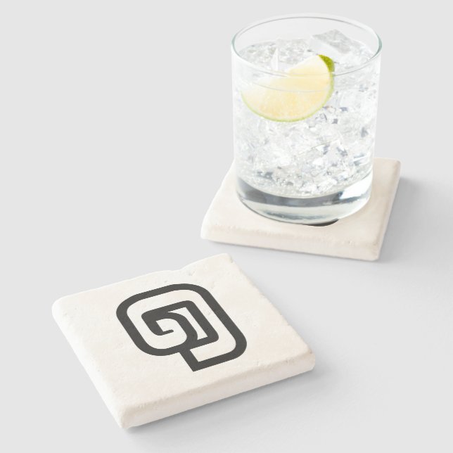 Lao / Laos Nummer 1 / 1 / ໑ (Nung/Nueng) Laotian Steinuntersetzer (Seitenansicht)