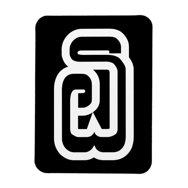 Lao / Laos Nummer 6 / 6 / ໖ (Ho/Hok) Laotian Magnet (Vertikal)