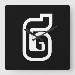 Lao / Laos Nummer Zwei / 2 / ໒ (Song) Laotian Quadratische Wanduhr