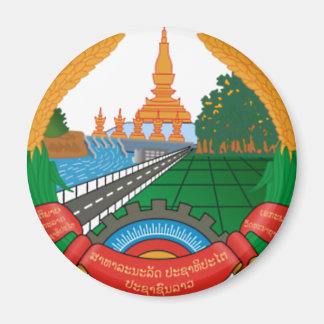 LAO NATIONAL EMBLEM - LAO-ABZEICHEN MAGNET