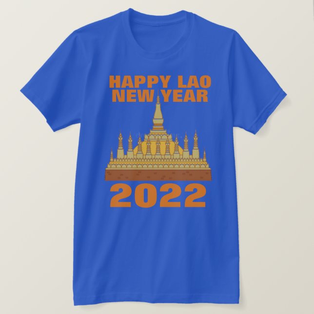 Lao Neues Jahr Vientiane 2022 T-Shirt (Design vorne)