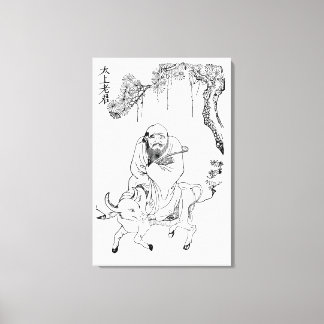 Lao Tzu Ming-Dynastie chinesische Malerei Leinwanddruck