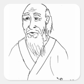 Lao Tzu Quadratischer Aufkleber