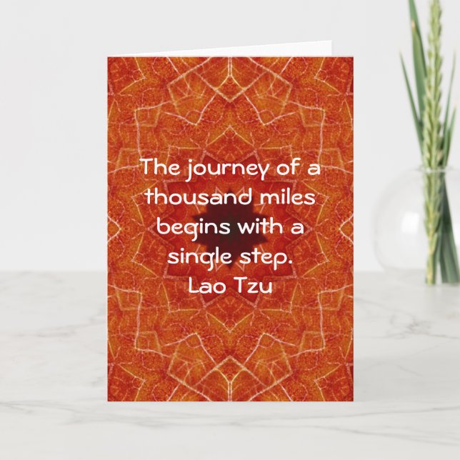 Lao Tzu Wisdom Motivierend Quotage-Sprichwort Karte (Vorderseite)