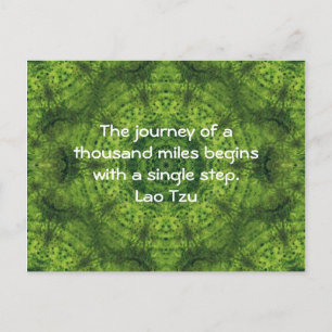 Lao Tzu Wisdom Motivierend Quotage-Sprichwort Postkarte