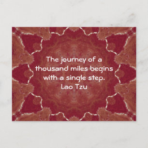 Lao Tzu Wisdom Motivierend Quotage-Sprichwort Postkarte