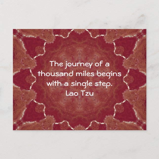 Lao Tzu Wisdom Motivierend Quotage-Sprichwort Postkarte (Vorderseite)