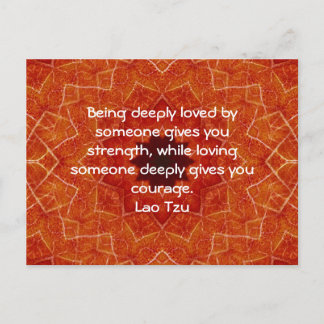 Lao Tzu Wisdom Quotage Sprichwort Postkarte