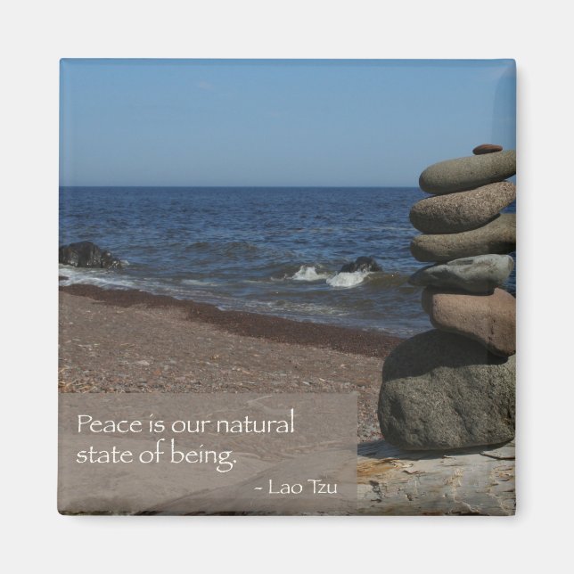 Lao Tzu Worte der Weisheit Magnet (Vorne)