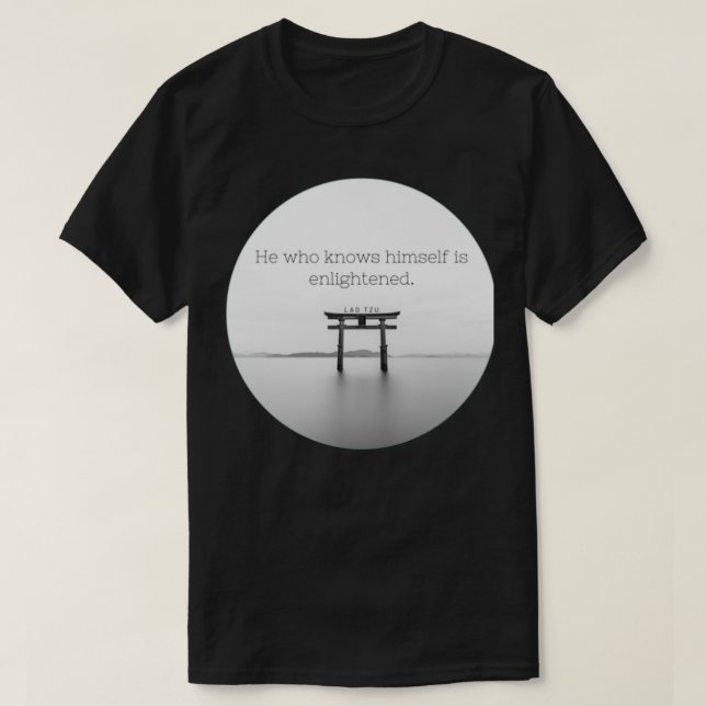 lao tzu zen Zitat T-Shirt (Design vorne)