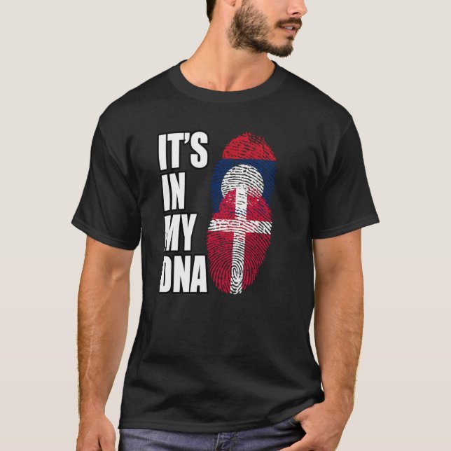 Lao- und Dänische DNA-Mischung T-Shirt (Vorderseite)
