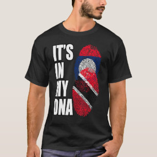 Lao und Trinidadian-Mix-DNA-Flagge T-Shirt