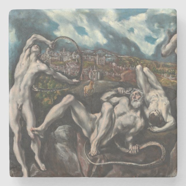 Laocoon durch El Greco Steinuntersetzer (Vorderseite)