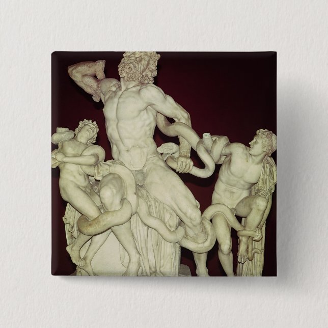 Laocoon, Hellenistic Vorlage, 1. Jahrhundert Button (Vorderseite)