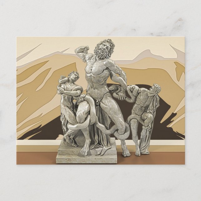 Laocoon und seine Söhne Antike Skulptur Postkarte (Vorderseite)