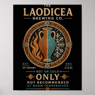 Laodicea Antike Christliche Kirche Kaffee Bibel Poster