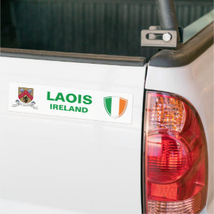 Laois Ireland Wappen und Irish Flag Autoaufkleber