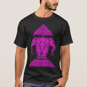 Laos 3 Köpfiger Elefant Erawan Laotisch Sabaidee T-Shirt