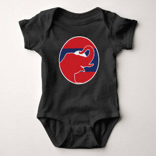 Laos Asiatischer Elefant Laotischer Nationale Tier Baby Strampler