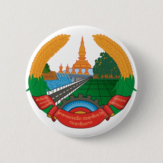 Laos-Emblem Button (Vorderseite)