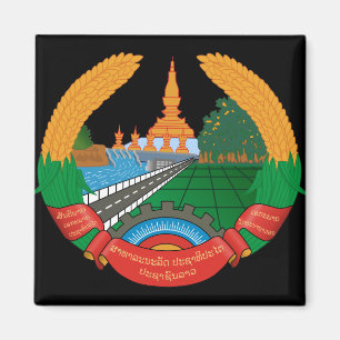 Laos-Emblem Magnet